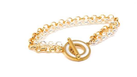 'Infinity' gold/silver bracelet