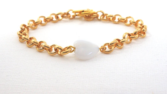 'Cloudy Heart' 22k gold bracelet.
