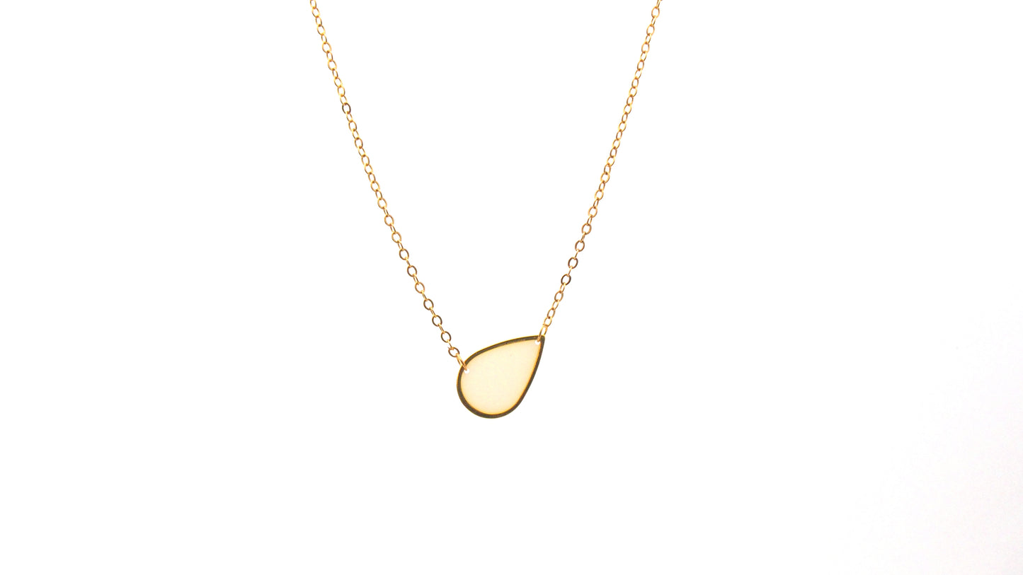 'Teardrop' gold necklace