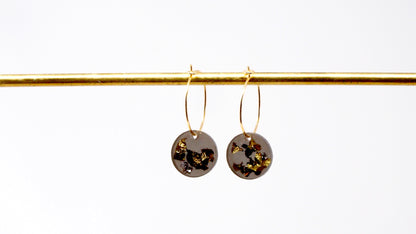 'Galaxy' Gold Filled or Sterling Silver Hoop Earrings