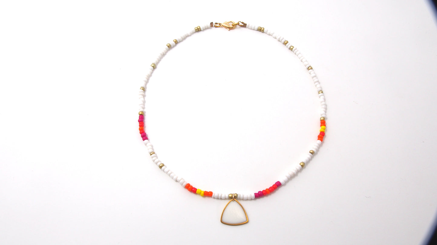 'Boho Reuleaux' Bead Necklace