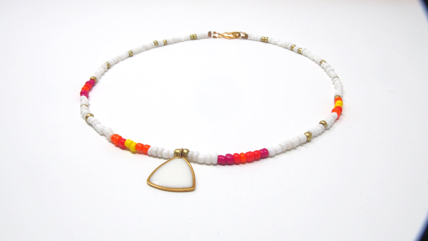 'Boho Reuleaux' Bead Necklace