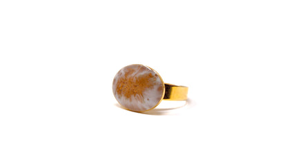 Ellipse Adjustable Gold Cocktail Ring