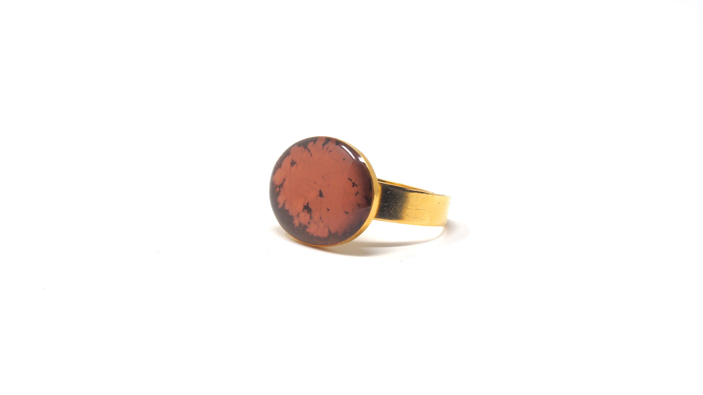 Ellipse Adjustable Gold Cocktail Ring