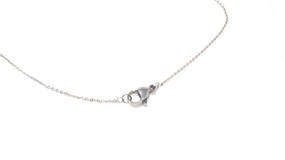 Howlite oval gemstone platinum necklace