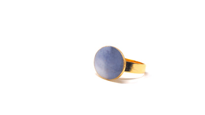 Ellipse Adjustable Gold Cocktail Ring