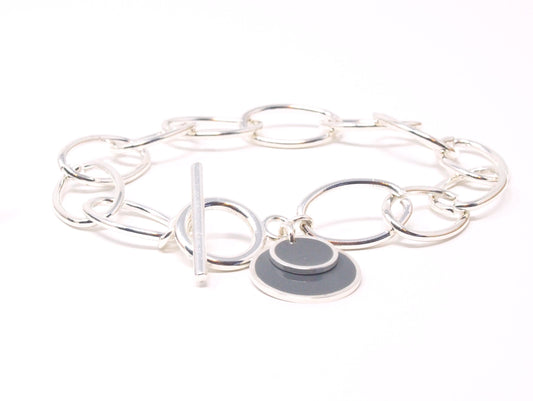 'Dot Dot' chunky silver bracelet